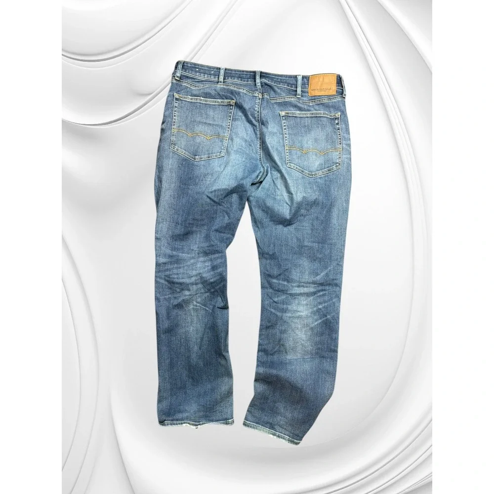 American Eagle Outfitters Mens Blue Straight Leg Denim Jeans 38x32 Medium Wash